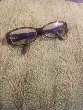 Valentino Brown Women's Rectangular Eyeglass Frames